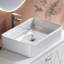 Meuble-lavabo flottant contemporain de 31,5 po avec lavabo vasque en céramique et armoire de rangement - parfait pour les petites salles de bain