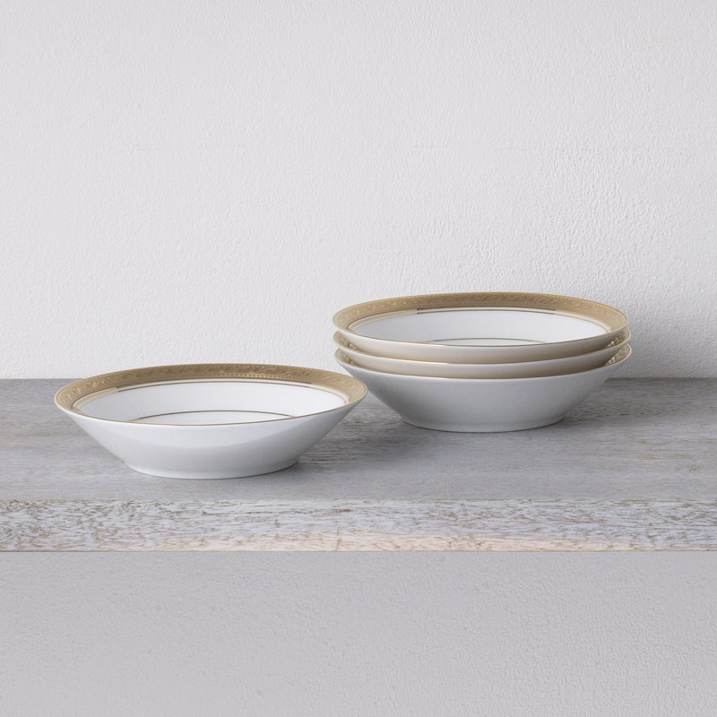 Noritake Crestwood Fruit Bowls, 5 1/2", 4 oz., Gold