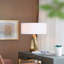 Lampe de table avec abat-jour tambour blanc