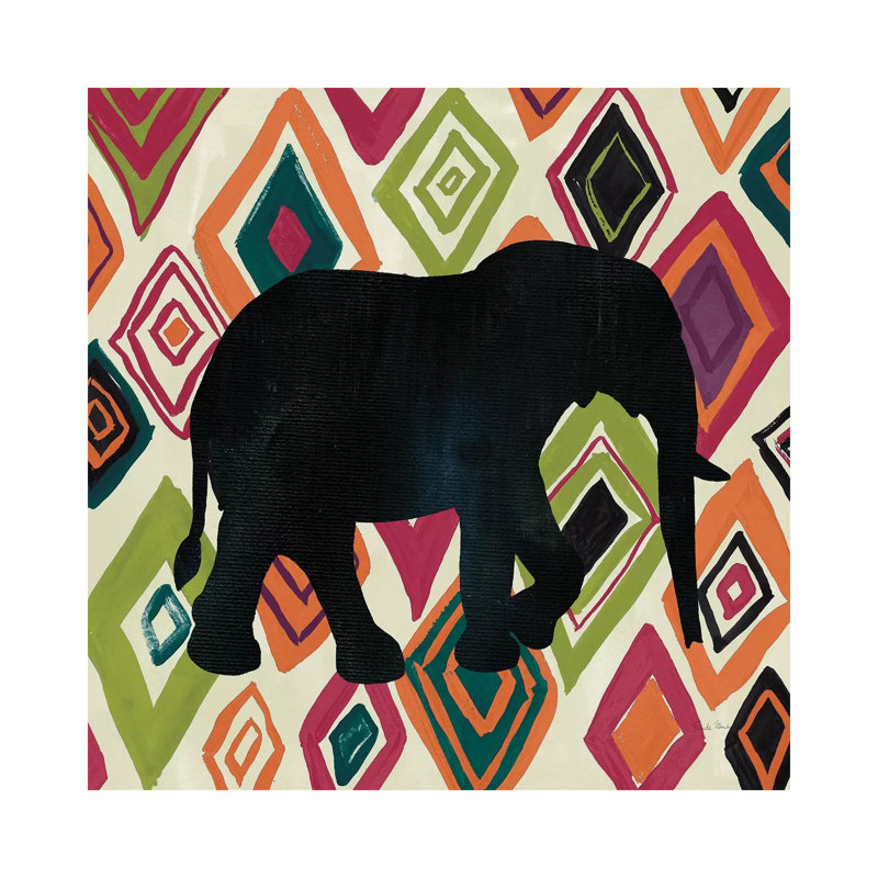African Animal I Jewel by Farida Zaman - Print on Canvas, Wrapped Canvas, 93.98cm H x 93.98cm W x 3.81cm D
