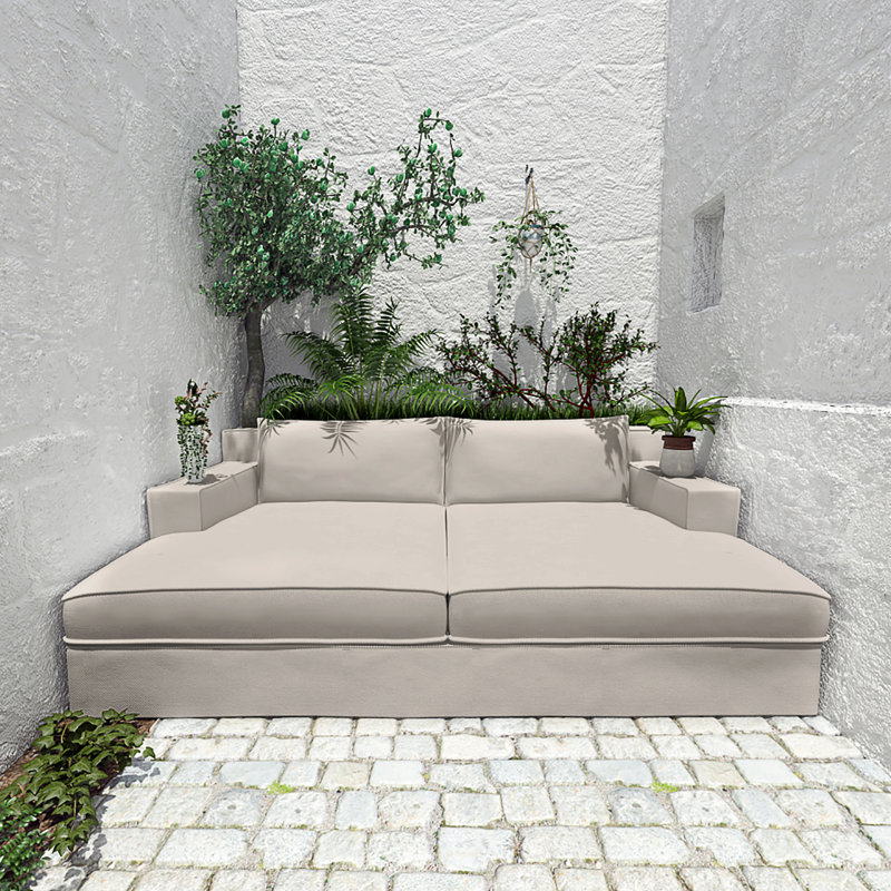 Sofa, Leather Alabaster
