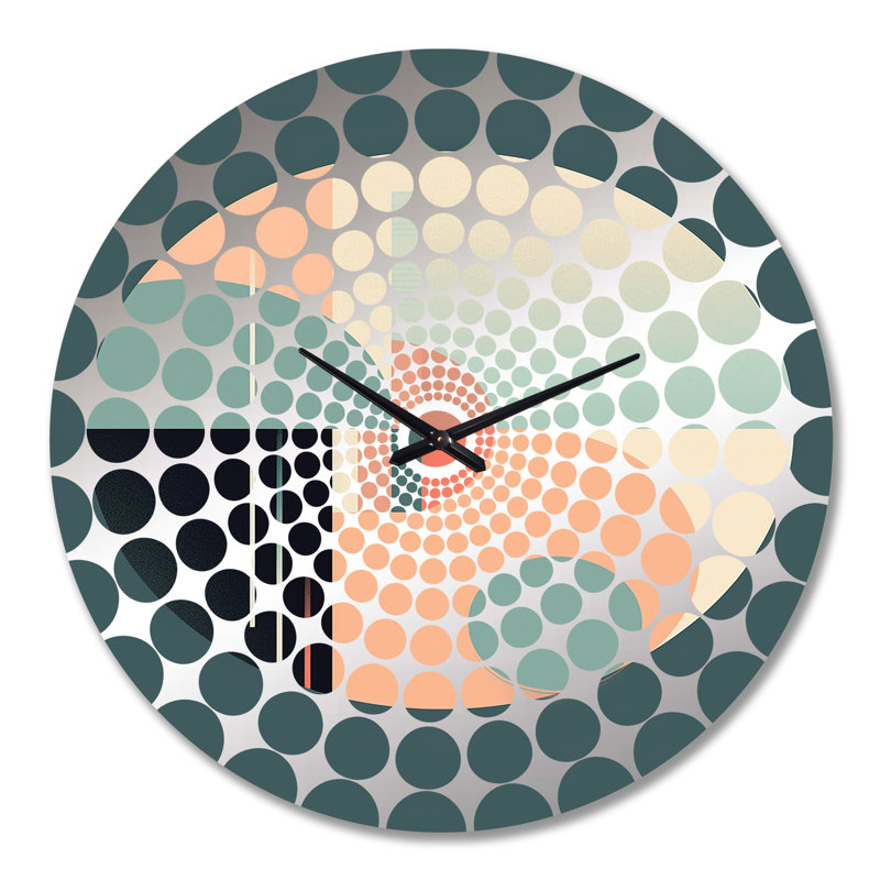 Yaqoub - Horloge murale géométrique abstraite, Très grand
