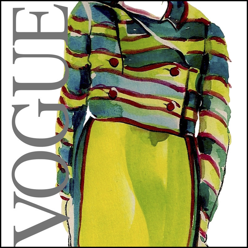 Fashion Vogue by Elissa Della-Piana - Wrapped Canvas Painting, 51cm H x 51cm W