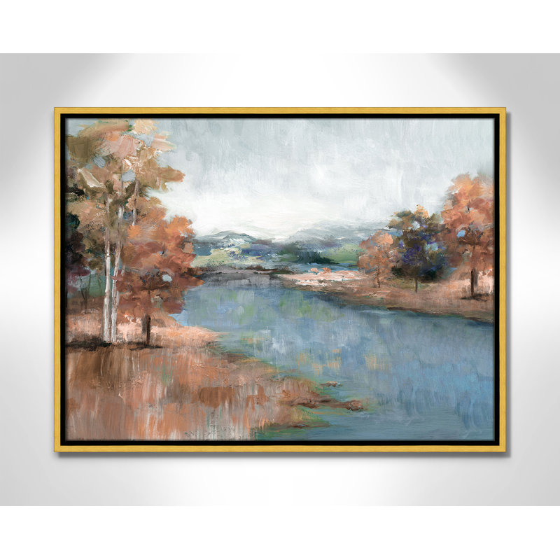 Imprimé Sandoz Blush Meadow par Nan, H 19,5 po x l 25,5 po, Doré