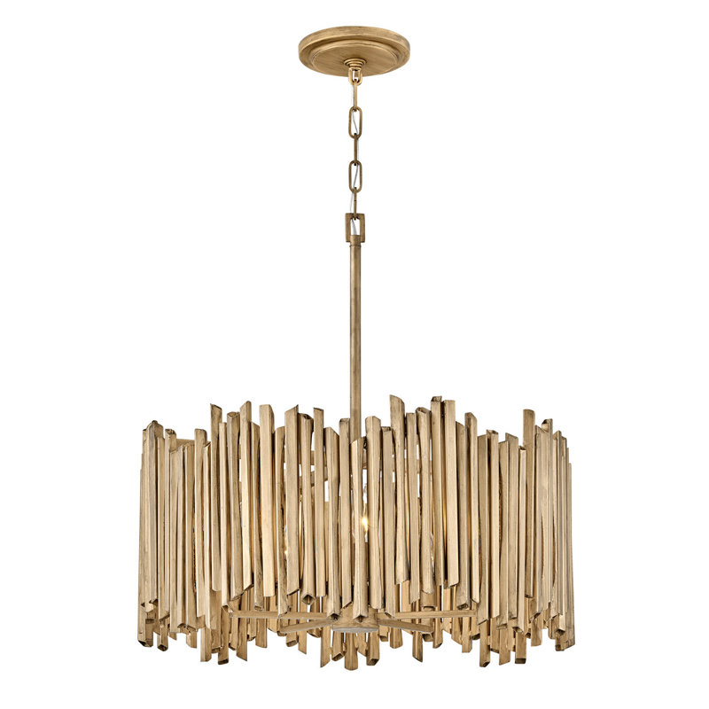 Roca 24" Five-Light Hand-Painted Modern Chandelier by Lisa McDennon
