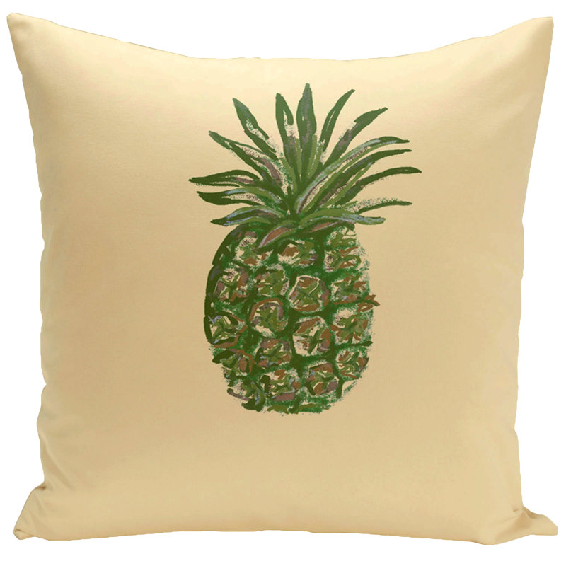 Reversible Throw Pillow, 18" H x 18" W, Lemon