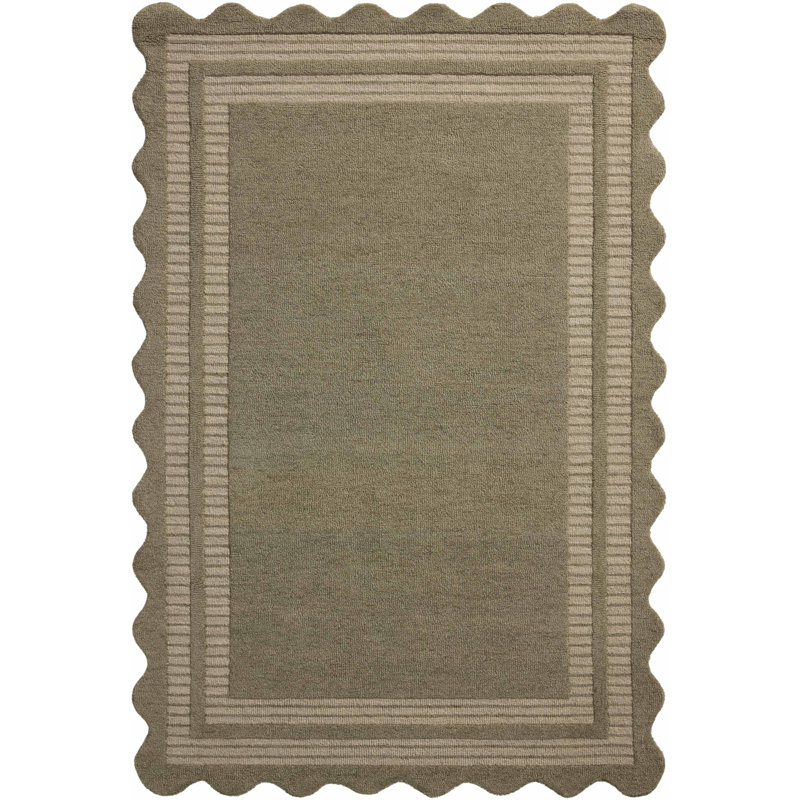 Chris Loves Julia x Loloi Scottie Area Rug, Rectangle 7'9" x 9'9", Olive/Pebble