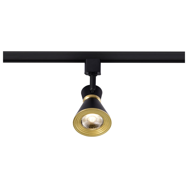 LED Adjustable Head, Matte Black/Brushed Brass