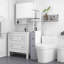 Solid Wood Freestanding Linen Cabinet