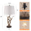 Lampe de table en bois de ferme 26 po avec ports USB