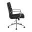 Chaise de bureau chromée rembourrée avec roulettes-2091226563