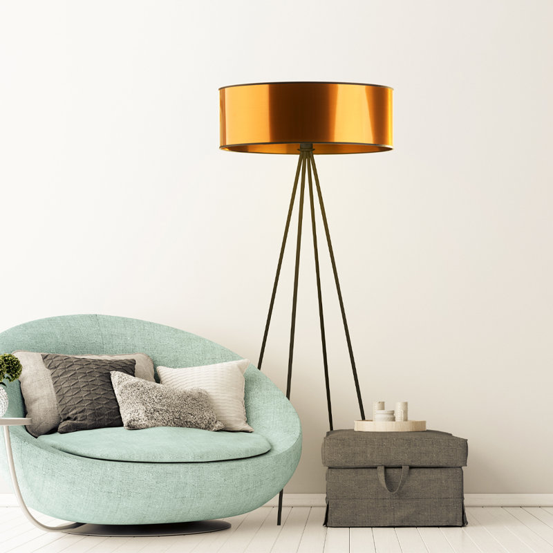 Goodlow 157cm Traditional Floor Lamp, Copper