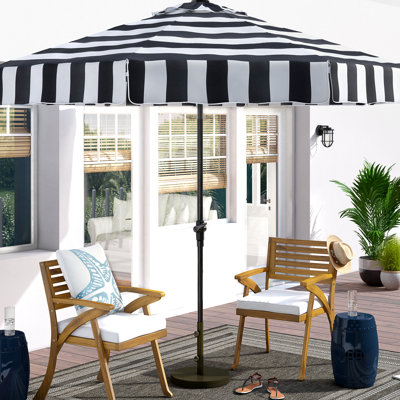 Parasol de marché Ollie 100 po à rayures cabana et toit inclinable