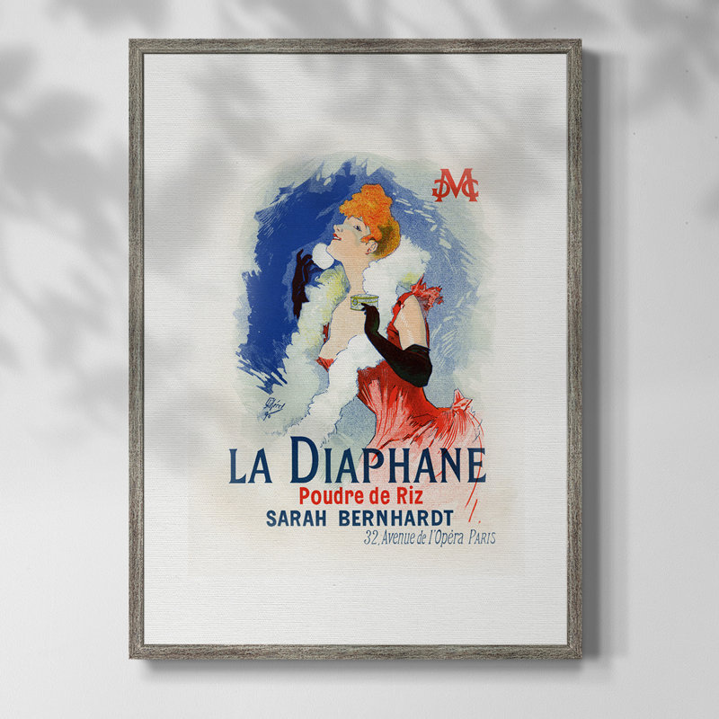 La diaphane, reproduction encadrée - bois massif, H 11 po x l 9 po