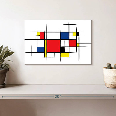Avery Mondrian d'inspiration rustique abstraite