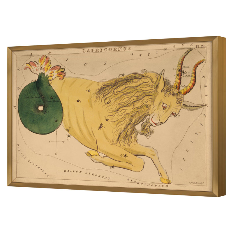Capricornus Print by Grand Archives, Gold Framed, 32" H x 45" W