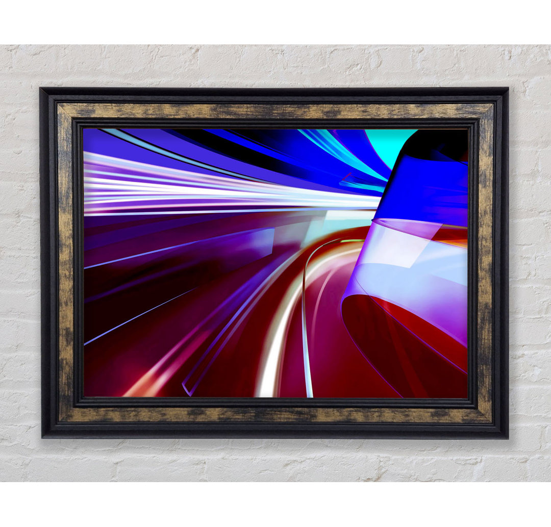 Leinwandbild Time Tunnel Rainbow Framed Print