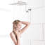 Pomme de douche carrée de 12 po avec bras ajustable - Fabrication en acier inoxydable, autonettoyante, accessoire de salle de bain Douche de pluie de 12 po en acier, couverture complète du corps, fixation murale