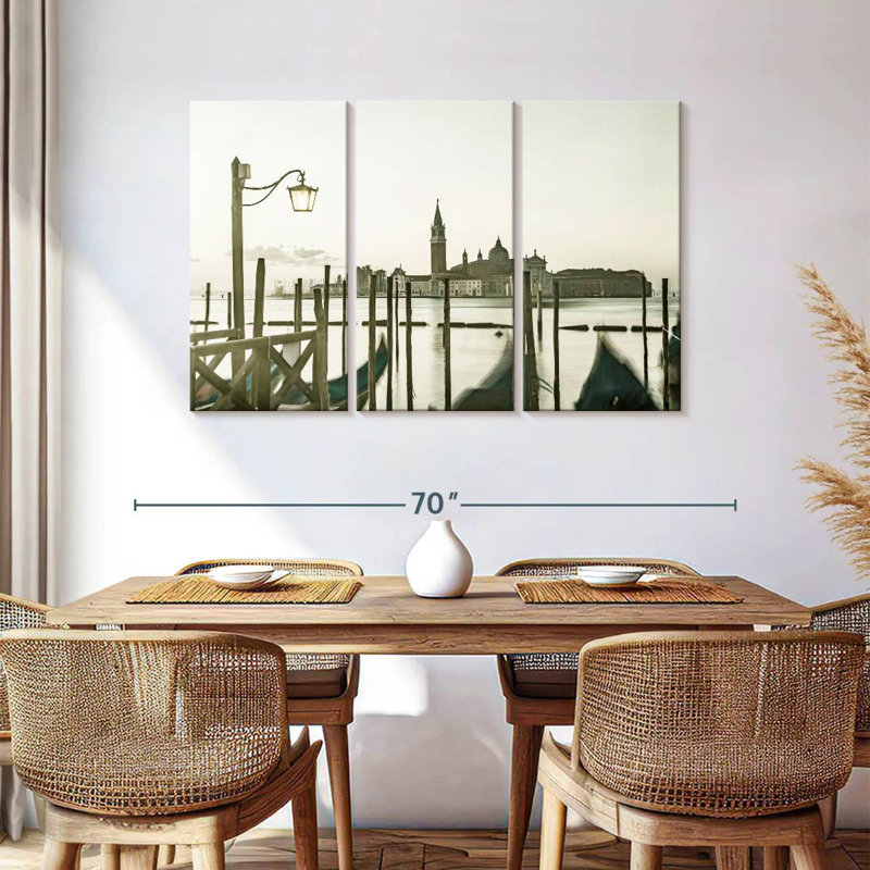 Sebbie Venice Gondolas Morning View, 36" H x 57" W