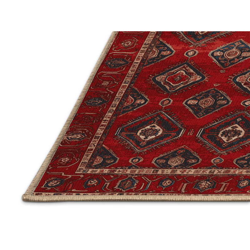 Tapis brun lavable à la machine, Carré 6 pi