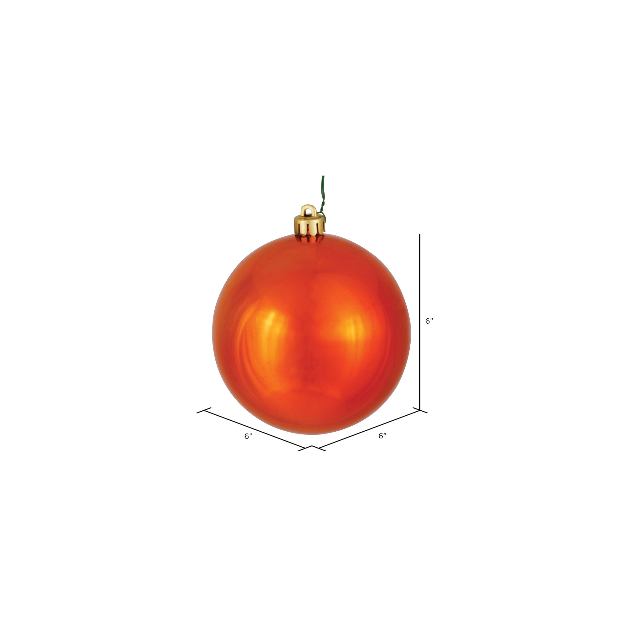 Holiday Décor Ball Ornament, Burnish Orange