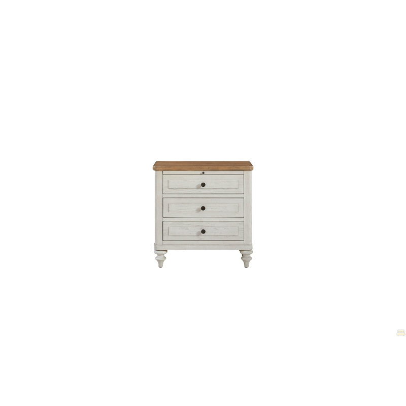3 Drawer Nightstand With USB