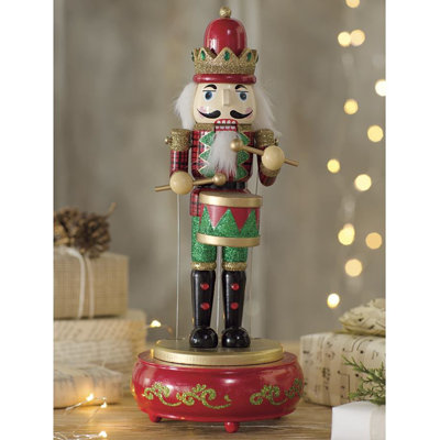 Wooden Musical Nutcracker Statue