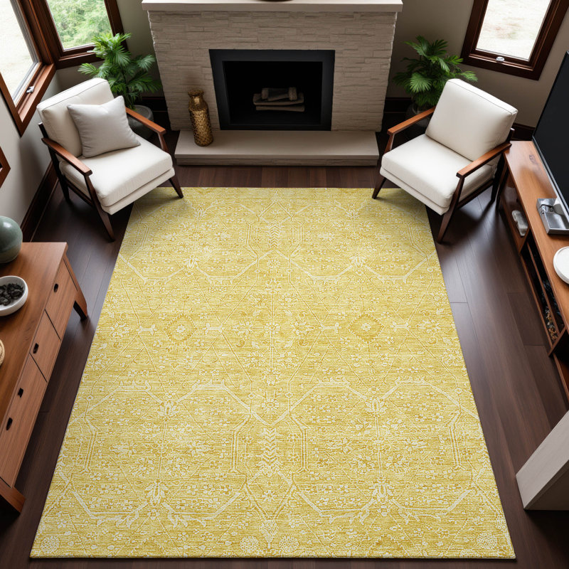 Premium Machine Washable Larock AMF1224 Panel Rug, Rectangle 3' x 5'
