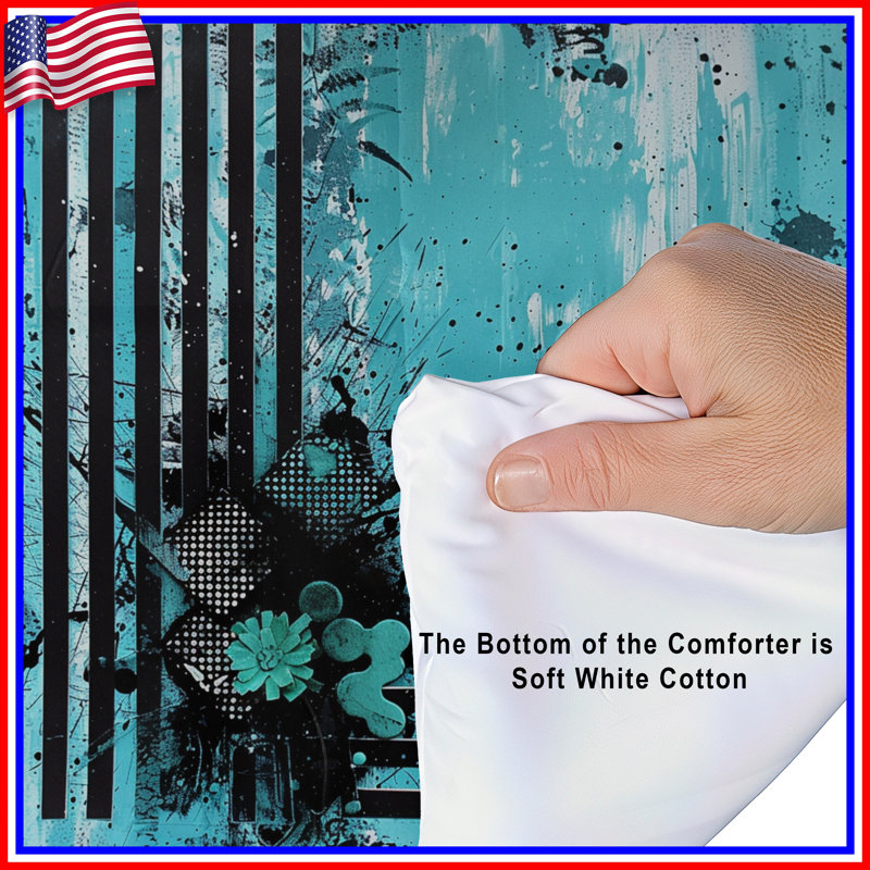 Abstract Bedding Art Comforter Industrial, Queen