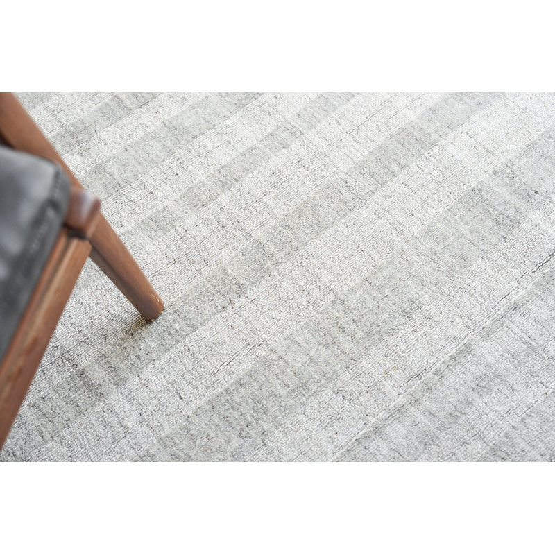 Robin Striped Area Rug in Light Silver/Gray, Rectangle 12' x 15'