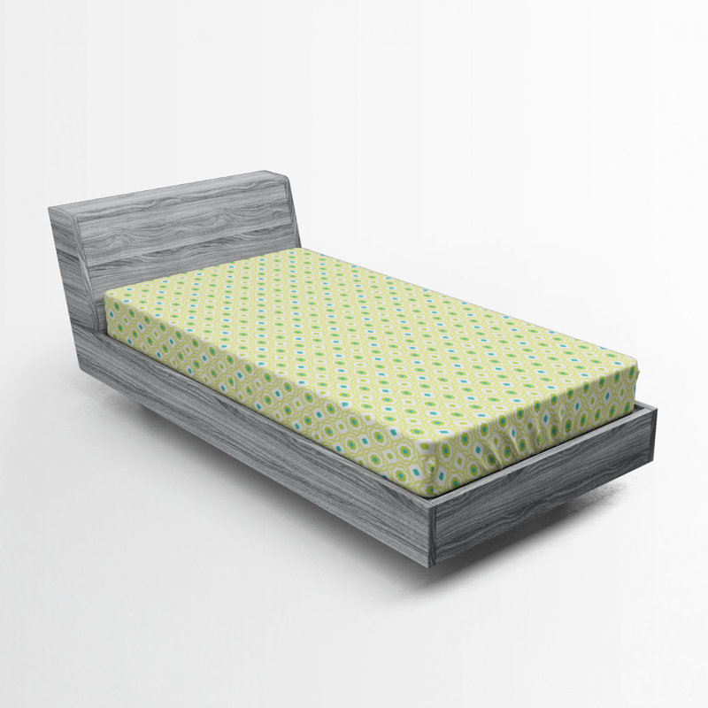 Microfiber Geometric Fitted Sheet, Twin XL Fitted Sheet