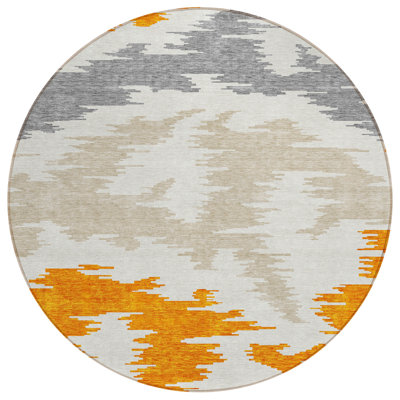 Tapis beige rond 8 po