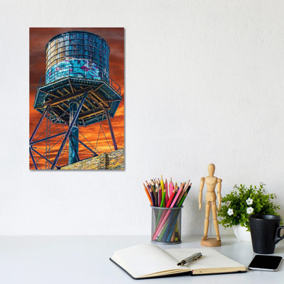 Water Tower by Raymond Kunst - Wrapped Canvas Print