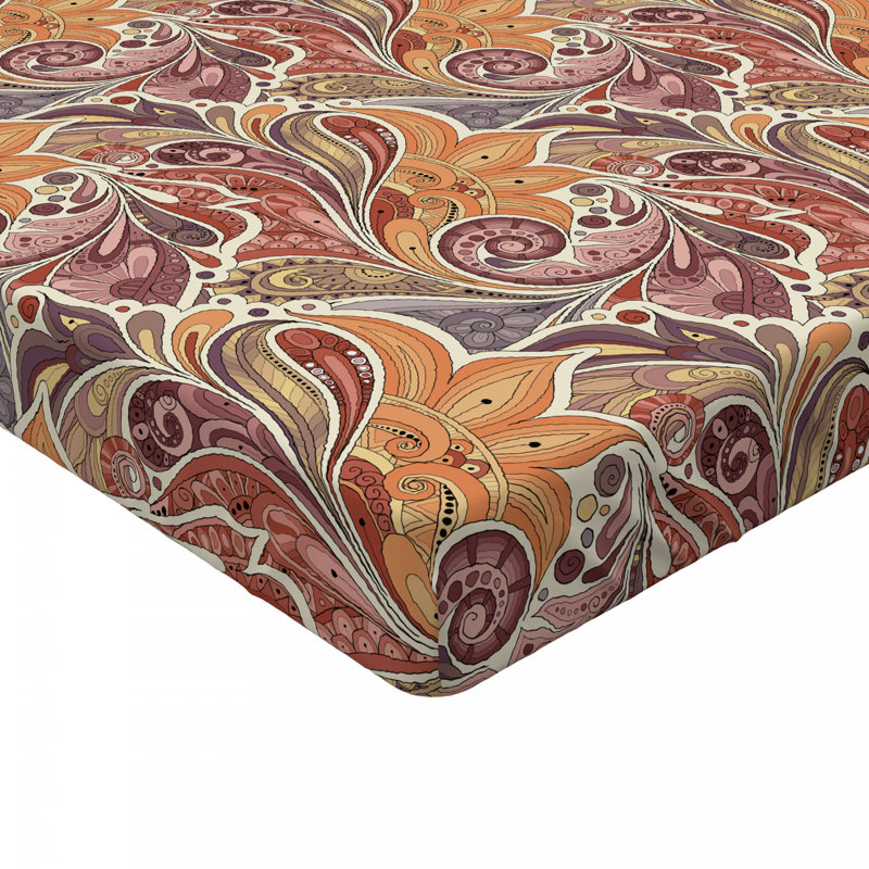 Microfiber Floral Fitted Sheet, Full Fitted Sheet