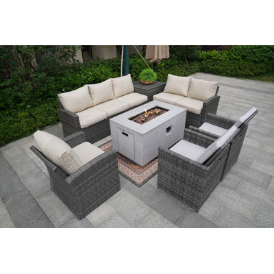 8 - Person Patio Conversation Set with Cushions