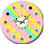 Horloge murale florale rétro à motif botanique I - Mid-Century-40745808