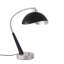 Lampe de table Acworth Boomerang - Corps en acier nickel noir, demi-dôme noir mat, 32 po de hauteur, gradateur Nova-496498312