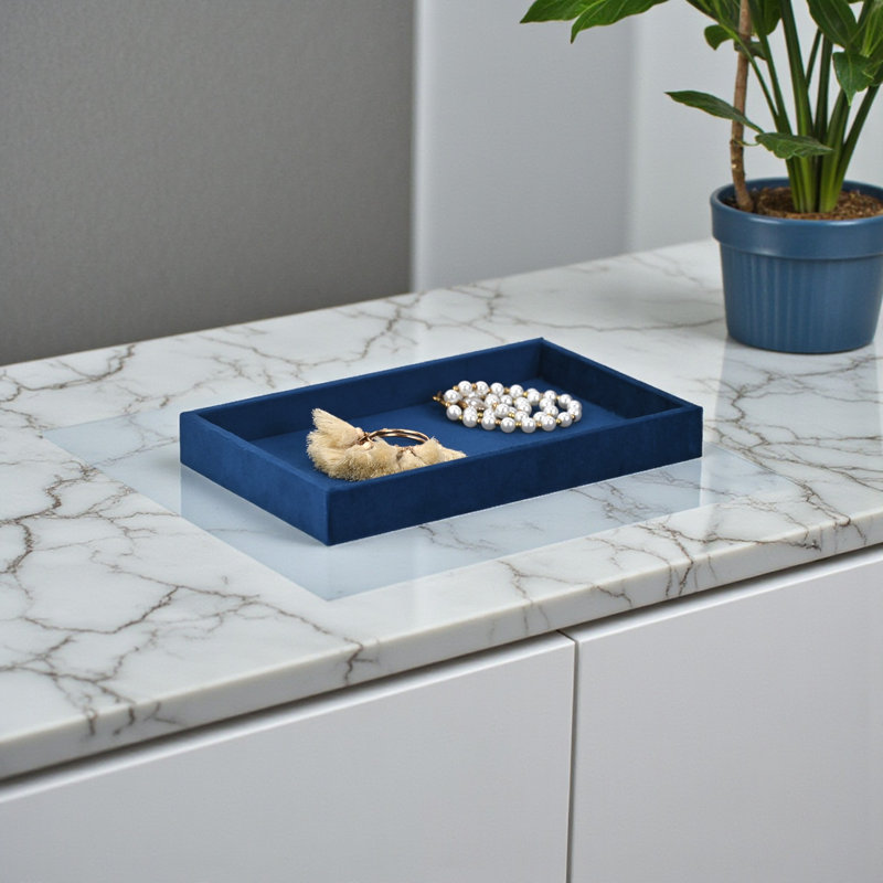 Plateau rectangulaire Cantora, Bleu