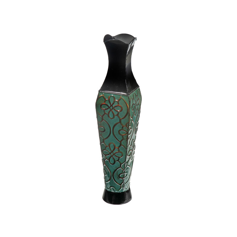 Vase de plancher en acier inoxydable Lidya, H 24 po x l 5 po x P 5 po