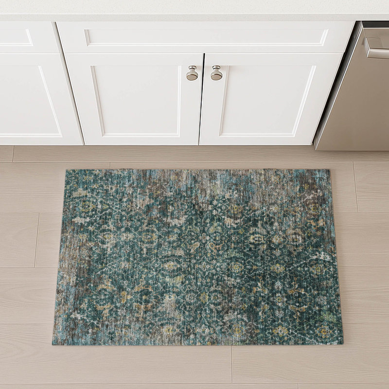 Machine Washable Indoor/Outdoor Jadiel ACN2359 Traditional Rug, Rectangle 1'8" x 2'6"