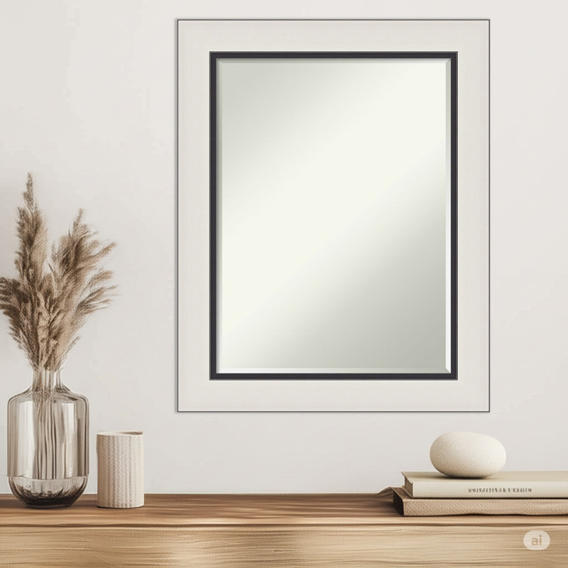 Miroir mural Ellie, Argent noir