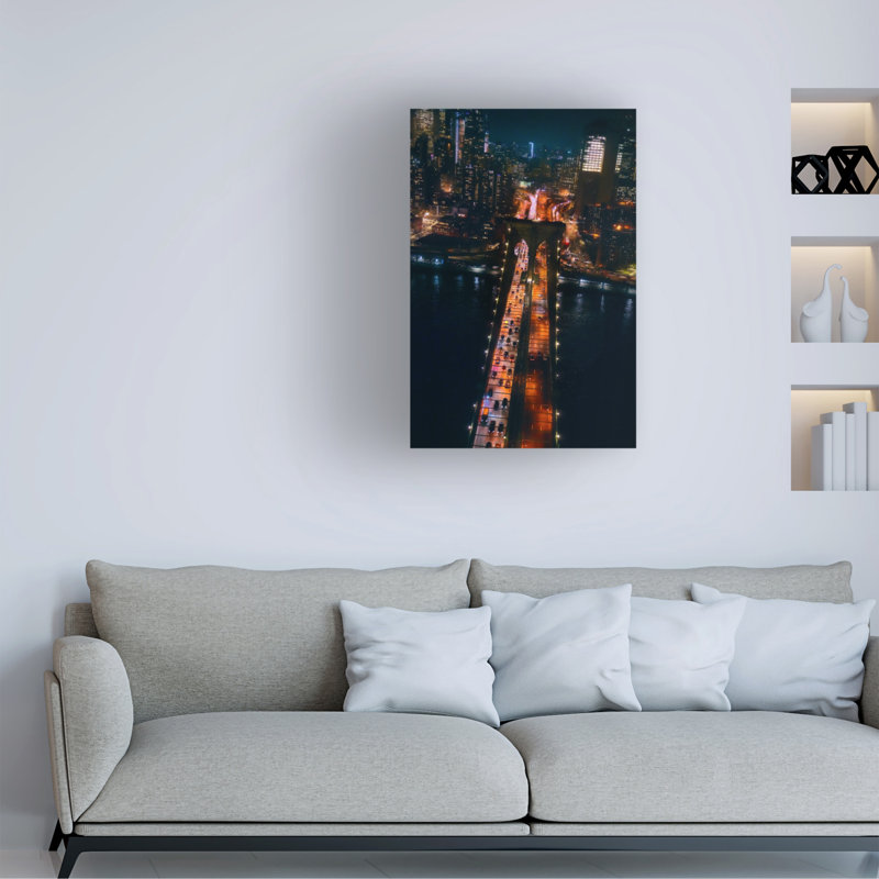 «Flying Nyc On Canvas» par Javier De La, reproduction, H 47 po x l 30 po x P 2 po