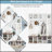 Farmhouse Wooden Style Hall Tree with 6 Hooks, Practical Walnut Storage Bench, and 13 Cubbies for Entryway Organization-203175845