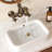Two-Handle Bathroom Sink Faucet, Wall-Mounted Bathroom Faucet