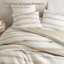 Édredon double / grand - teint: rayures horizontales épurées, confort toutes saisons et finition en microfibre ultra douce: lavable à la machine de luxe, sommeil confortable-130666412-130666413
