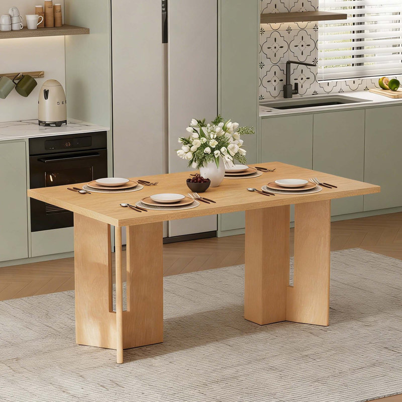 Table de salle à manger Farmhouse, Natural Wood