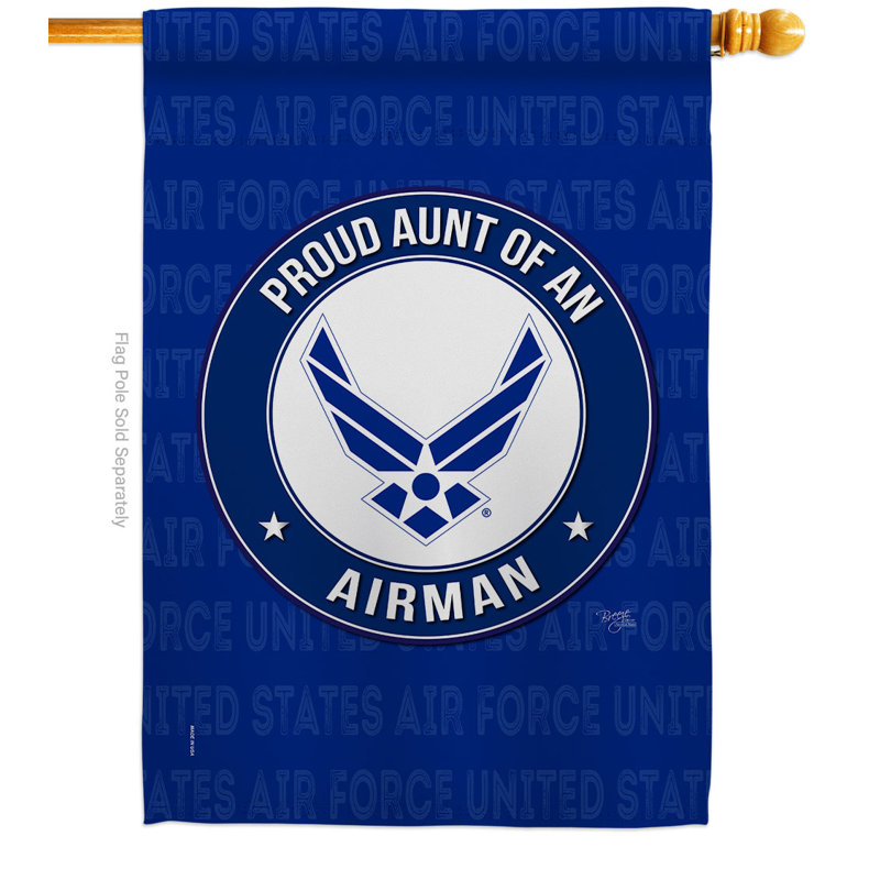 Drapeau de maison en polyester 40 x 28 po Proud Aunt Airman