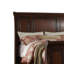 Ensemble de chambre pour très grand lit, bois brun, ensemble de 3 pièces avec 2 tables de chevet-130623097