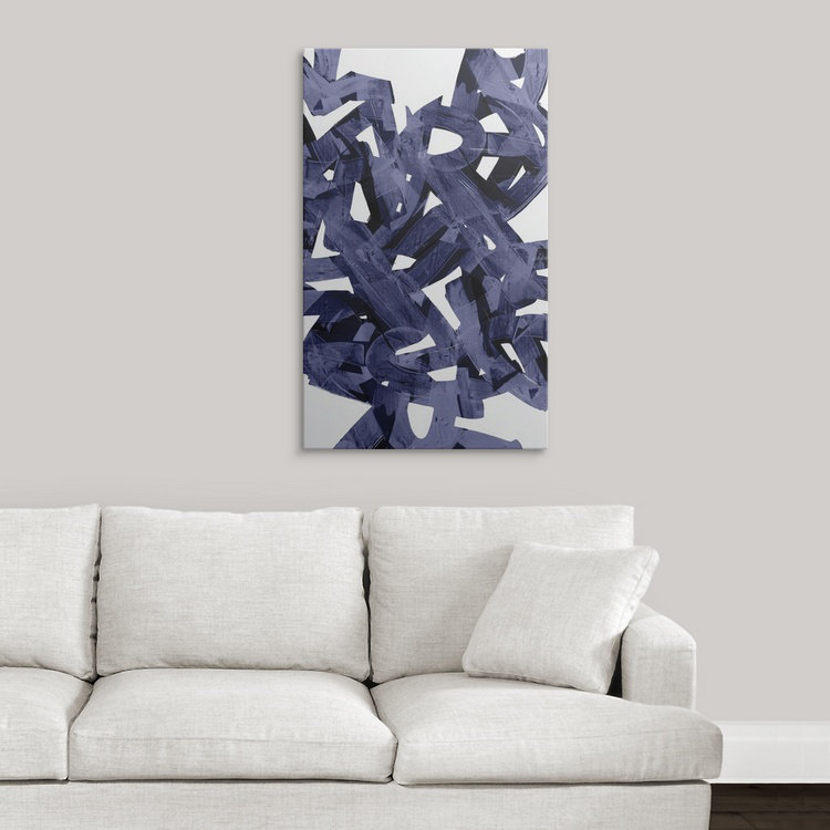 «Indigo Light», impression d'art graphique Funkley, H 24 po x l 15 po x P 1,5 po, Toile