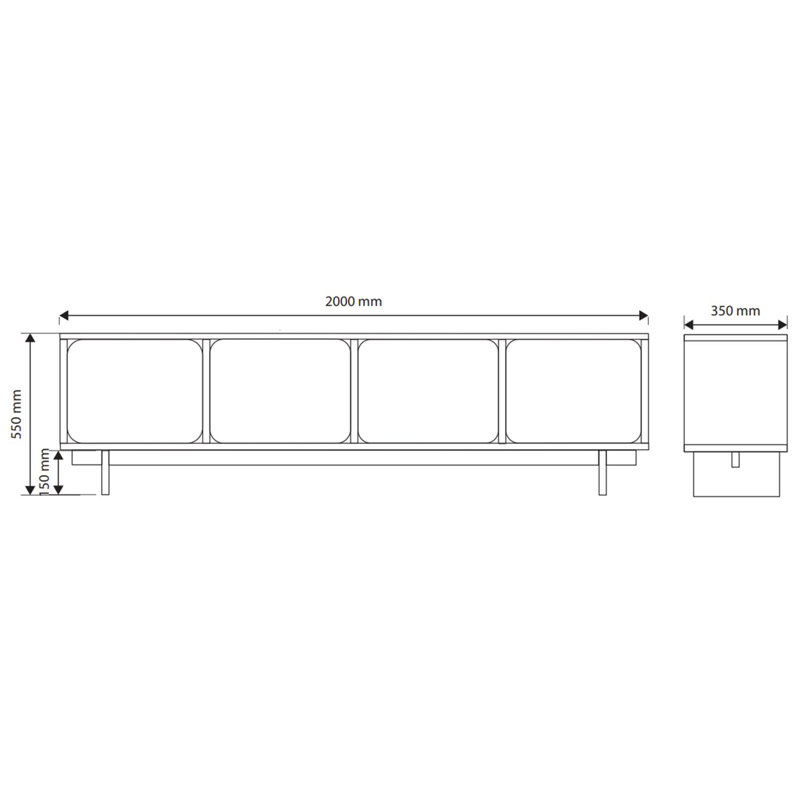 TV-LOWBOARD 200 cm